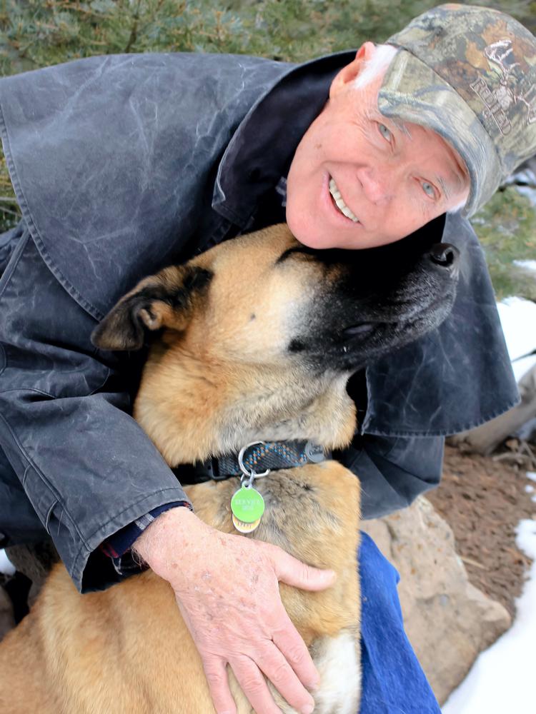 Jerry Polvado and Dozer in La Veta, Colorado